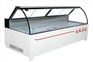 ثلاجة عرض اللحوم بتبريد الهواء من القوس الزجاجي