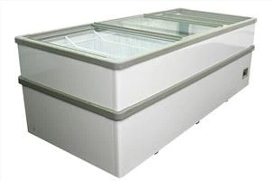 أعلى انزلاق باب مسطح ثلاجة عرض مفتوحة